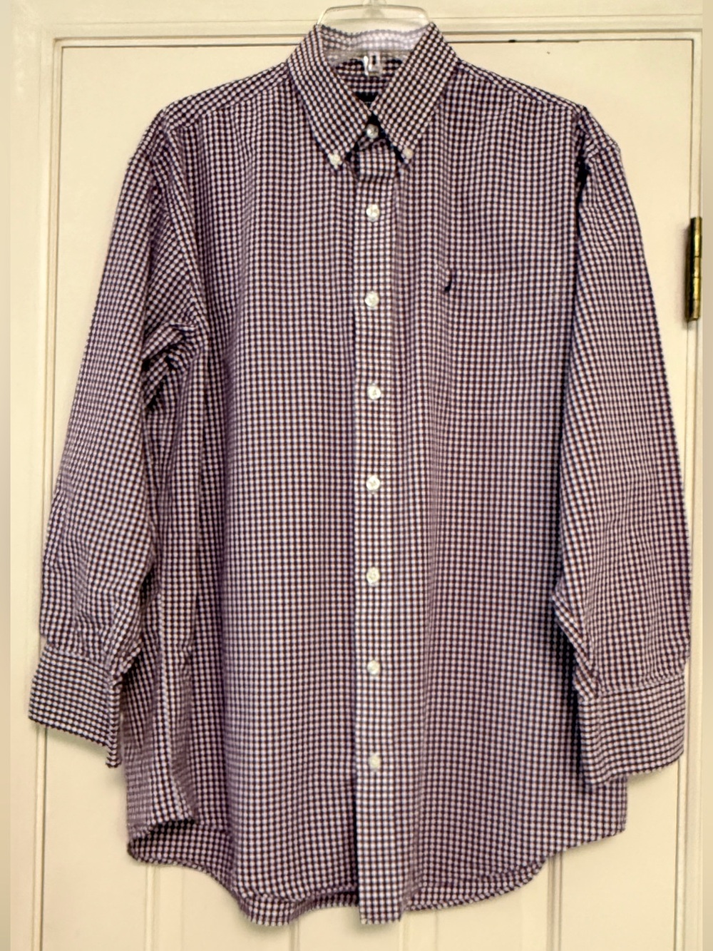 Nautica Men’s Classic Fit Gingham Button Down Shirt SIZE 16.5 32/33